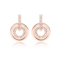 MYJS Concentric Circles Earrings Rose Gold Plated