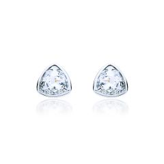 MYJS Brief Triangle Earrings Stud with Swarovski Crystals WGP Hypoallergenic