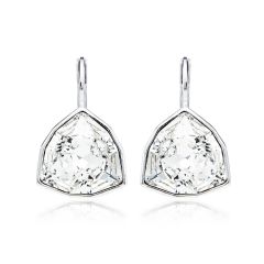 MYJS Trillion Brief Drop Earrings with Clear Swarovski� Crystals