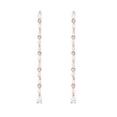 Louison Drop Earrings with CZ Rose Gold Plated Bridal