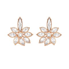 Sandra Mix Statement Carrier Earrings Rose Gold Plated