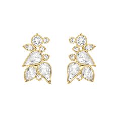 Zelia Mix Statement Carrier Earrings Gold Plated
