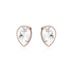 Teardrop Mix Carrier Earrings Rose Gold Plated