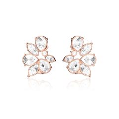 Quincey Mix Drop Carrier Earrings Rose Gold Plated