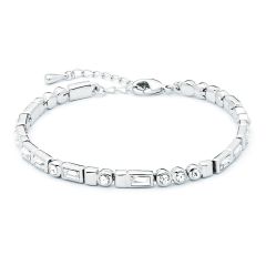 MYJS Morse Code I Love You Tennis Bracelet with Swarovski Crystals WGP Valentine