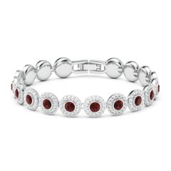 Angelic Bracelet with Ruby Swarovski® Crystal Rhodium Plated