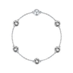 Mix Collection Timeless with Swarovski Clear Crystals Rhodium Plated
