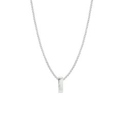 Metro Statement Carrier Necklace  Rhodium Plated
