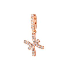 Mix Charm Pisces Zodiac Sign Swarovski Crystals Rose Gold Plated