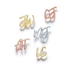 Personalised Calligraphy Initial Earrings in Sterling Silver